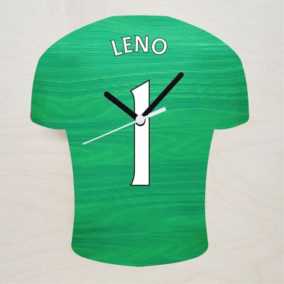 Quartz Clock In Style of Arsenal Shirts With Players Name & Number, Lots of Players Available - Leno - 200mm x 150mm