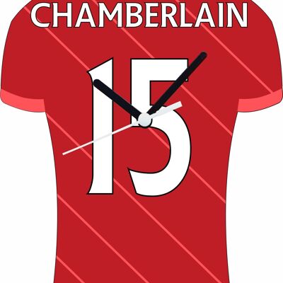 Quartz Clock In Style of Liverpool Shirts With Players Name & Number, Lots of Players Available - Oxlade-Chamberlain - 300mm x 225mm