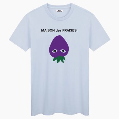 MAISON des FRAISES T-SHIRT UNISEXE CRÈME BLEU VIOLET