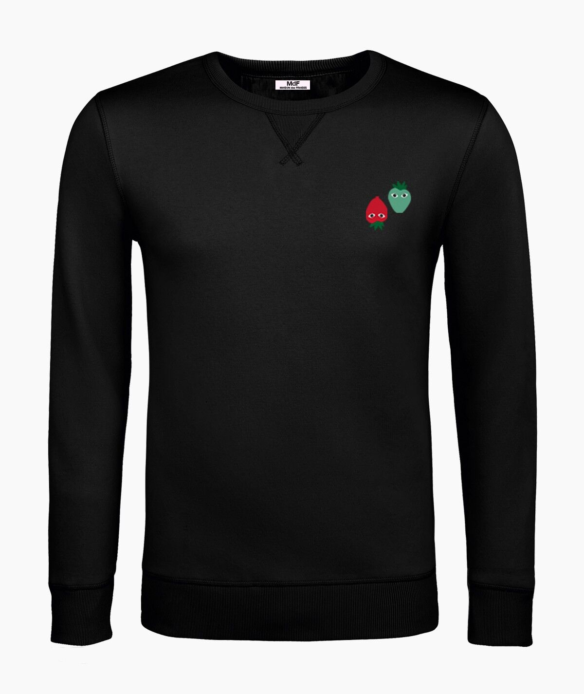FELPA UNISEX NERA ROSSA E NEO MENTA LOGO