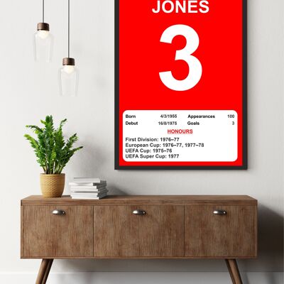 Liverpool Legends Poster Prints, Shows Name, Number and Honours Won, Including Appearances & Goals Several Sizes - Joey Jones - AO - 1189mm x 841mm