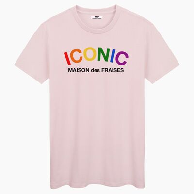 T-SHIRT UNISEXE ICONIC COLOR PINK CREAM