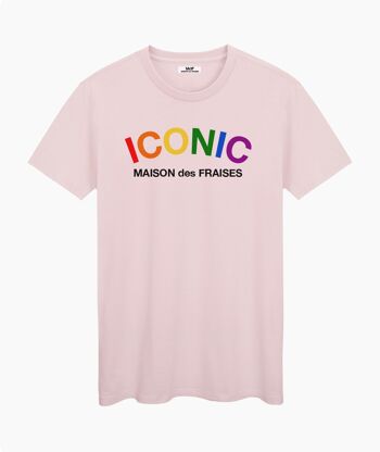 T-SHIRT UNISEXE ICONIC COLOR PINK CREAM 1