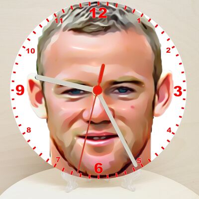 Football Clocks, Cartoon Manchester Utd Characters On A Quartz Clock, Stand or Wall Mounted, Battery Included - Rooney