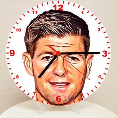 Football Clocks, Cartoon Liverpool Characters On A Quartz Clock, Stand or Wall Mounted, Battery Included - Gerrard