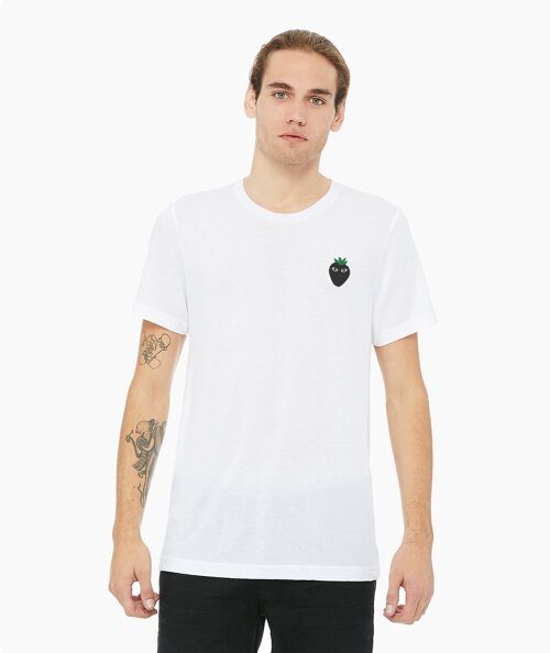 Black logo white unisex t-shirt