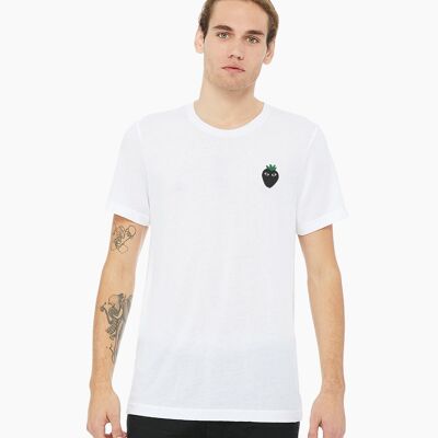 Black logo white unisex t-shirt