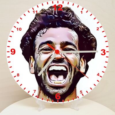 Football Clocks, Cartoon Liverpool Characters On A Quartz Clock, Stand or Wall Mounted, Battery Included - Salah