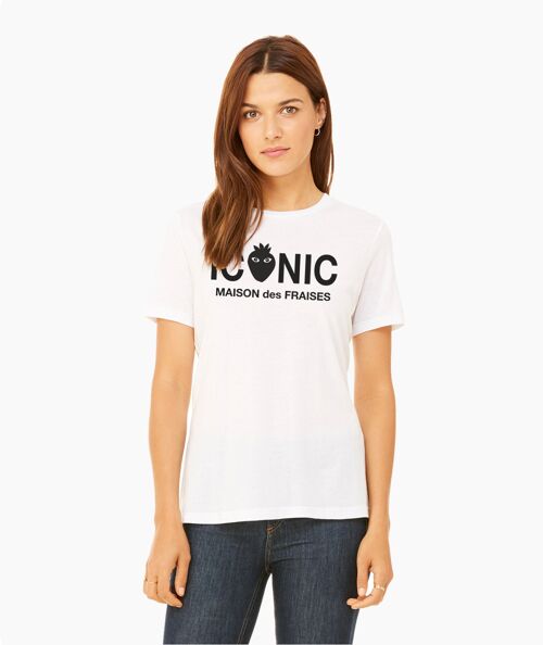Iconic black logo white unisex t-shirt