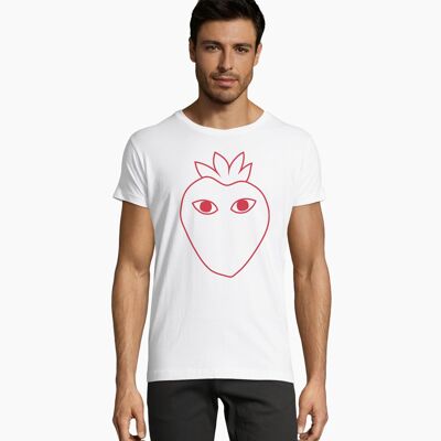ROTES LOGO SILHOUETTE WEISSES UNISEX T-SHIRT