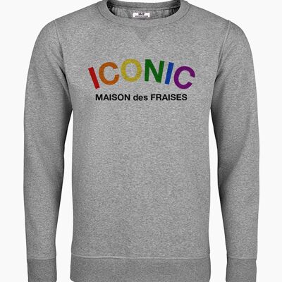Iconic color gray unisex sweatshirt