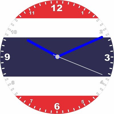 Flag Clock  - Beginning With R - Z, Flag Of Your Chosen Country On A Quartz Clock, Stand or Wall Mounted, 200mm - Thailand