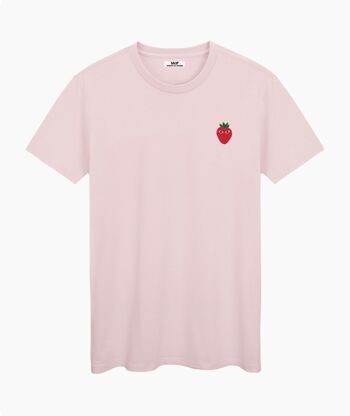 T-SHIRT UNISEXE À LOGO ROSE CRÈME 1