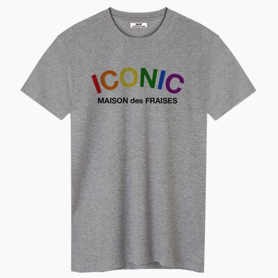 T-SHIRT UNISEXE GRIS ICONIC COLOR