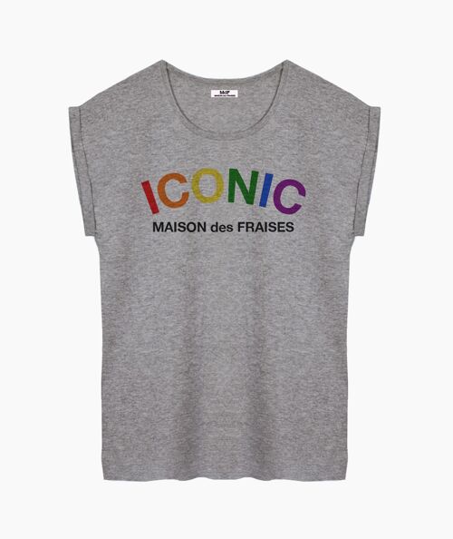 Iconic color gray women's t-shirt