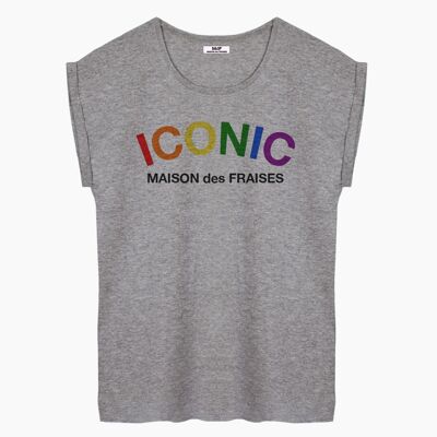 T-SHIRT FEMME ICONIC COLOR GREY