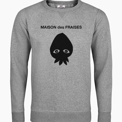 MAISON des FRAISES SWEAT-SHIRT UNISEXE NOIR GRIS