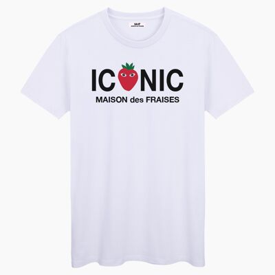 Iconic red logo white unisex t-shirt