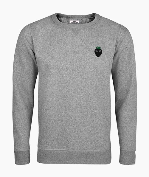 Black logo gray unisex sweatshirt