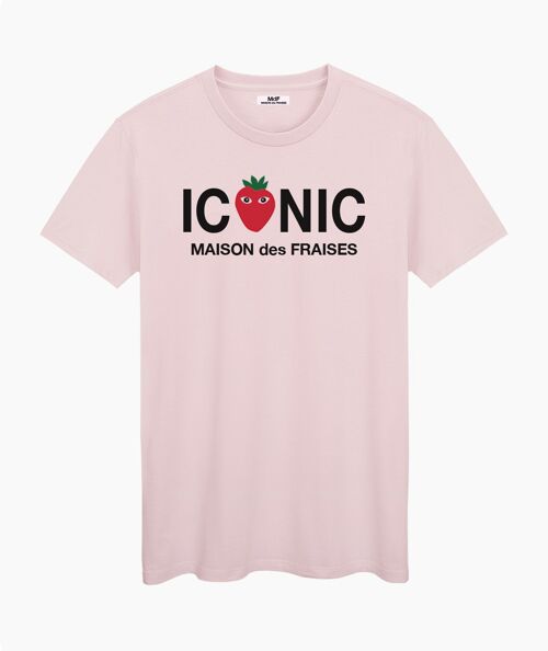 Iconic red logo pink cream unisex t-shirt