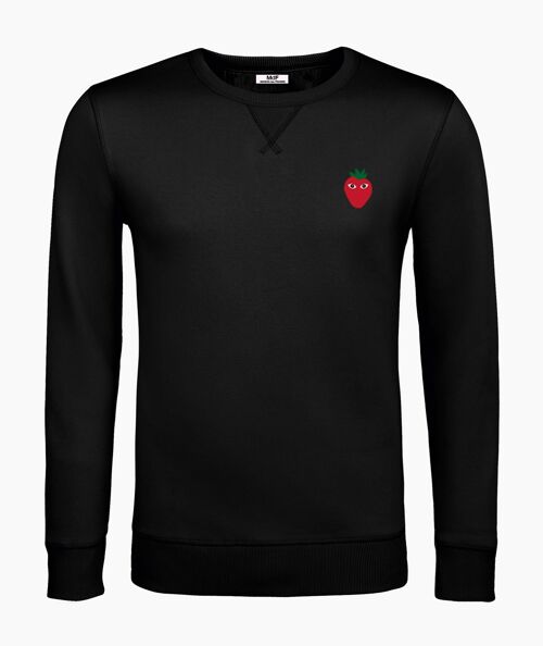 Red logo black unisex sweatshirt