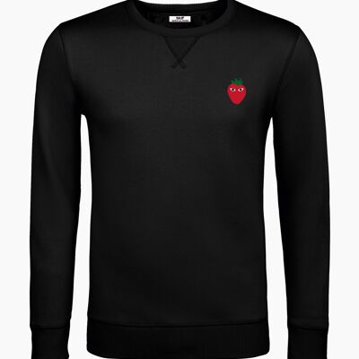 Red logo black unisex sweatshirt