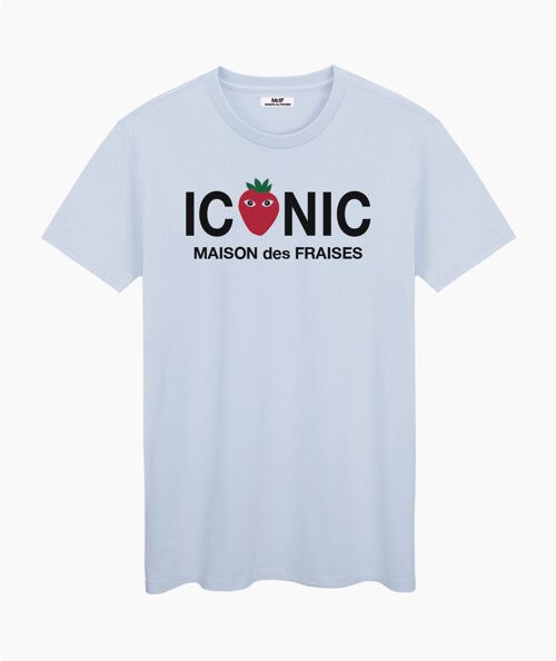 Iconic red logo blue cream unisex t-shirt