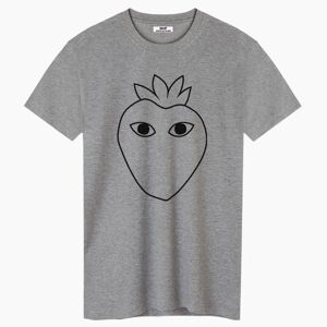 T-SHIRT UNISEXE GRIS SILHOUETTE LOGO NOIR