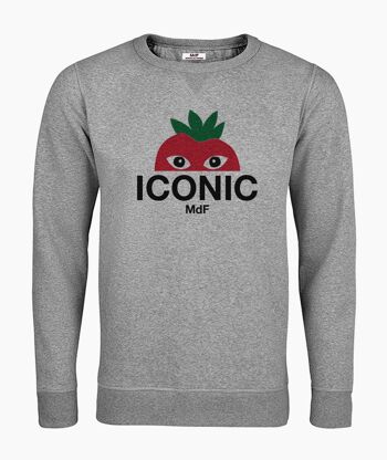 SWEAT-SHIRT UNISEXE AVEC LOGO ICONIQUE ROUGE 1/2 GRIS 1