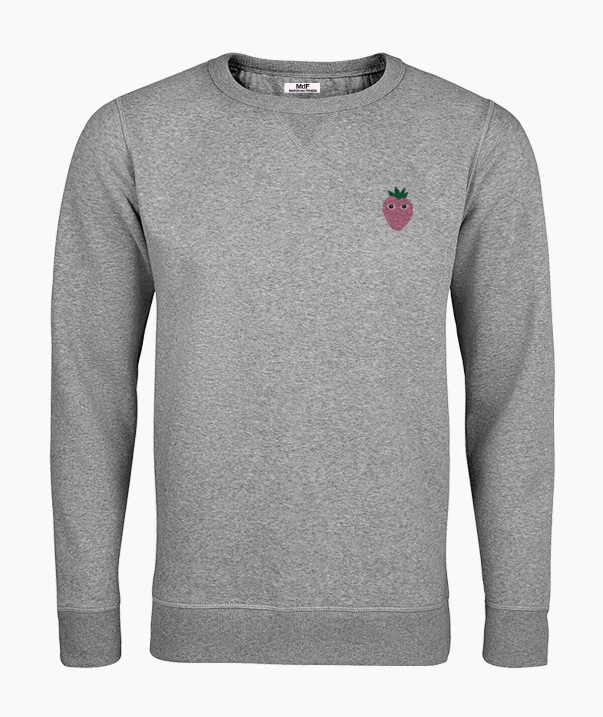 FELPA UNISEX GRIGIA LOGO ROSA