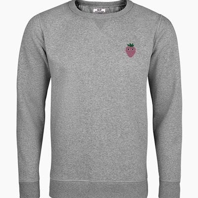 Pink logo gray unisex sweatshirt