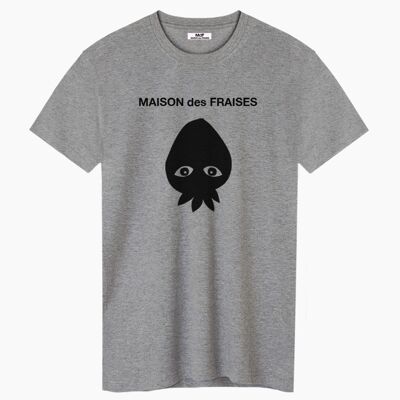 MAISON des FRAISES T-SHIRT UNISEX NERO GRIGIO