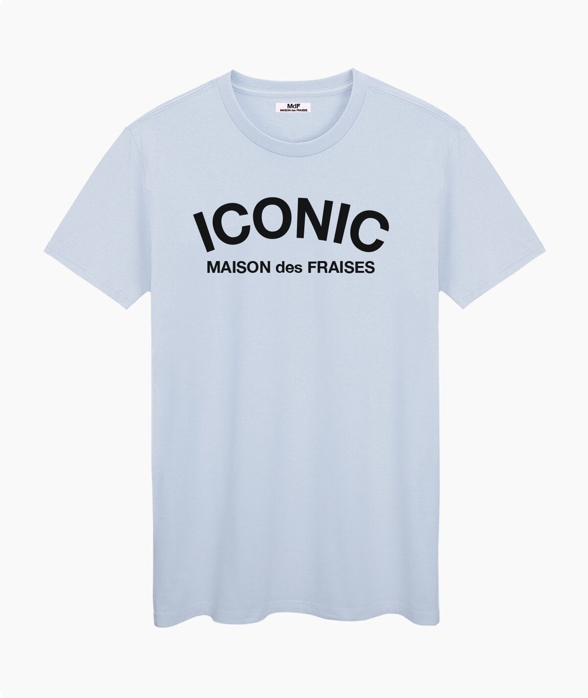 T-SHIRT UNISEX ICONIC ARCO MAISON des FRAISES BLU PANNA