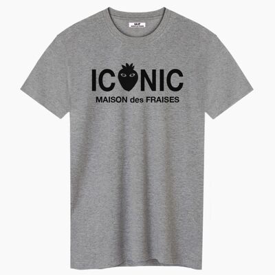 Iconic black logo gray unisex t-shirt