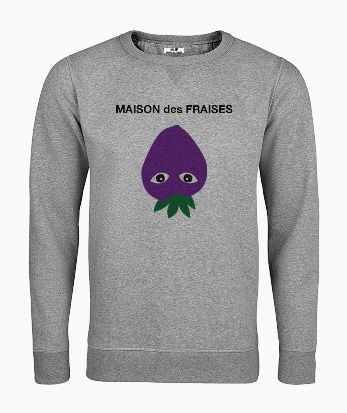MAISON des FRAISES PURPLE GRAY UNISEX SWEATSHIRT