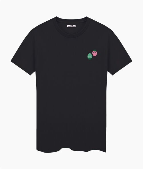 Neo mint and pink logos black unisex t-shirt