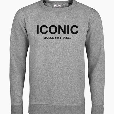 SWEAT-SHIRT UNISEXE ICONIC MAISON des FRAISES GRIS