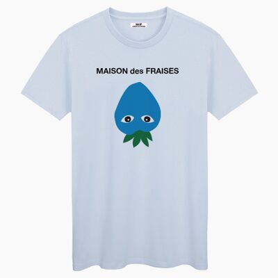 MAISON des FRAISES BLAU BLAUE SAHNE UNISEX T-SHIRT