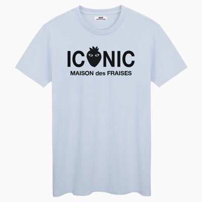Iconic black logo blue cream unisex t-shirt