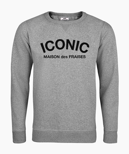 ICONIC ARCO MAISON des FRAISES GRAY UNISEX SWEATSHIRT