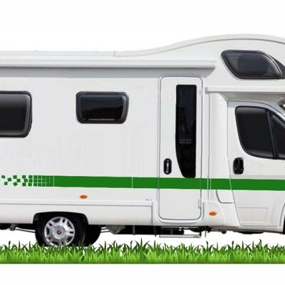 12 Metres Of Stripes For Motorhome Caravan Campervan Decal Graphics Stickers MH027 - Green