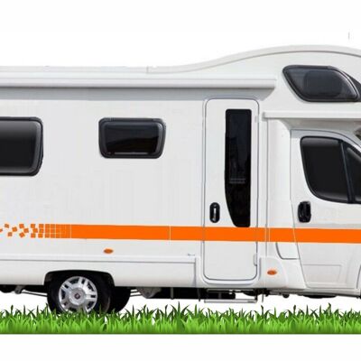 12 Metres Of Stripes For Motorhome Caravan Campervan Decal Graphics Stickers MH027 - Orange