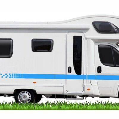 12 Metres Of Stripes For Motorhome Caravan Campervan Decal Graphics Stickers MH027 - Pale Blue
