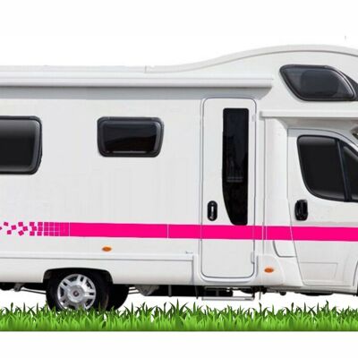 12 Metres Of Stripes For Motorhome Caravan Campervan Decal Graphics Stickers MH027 - Pink