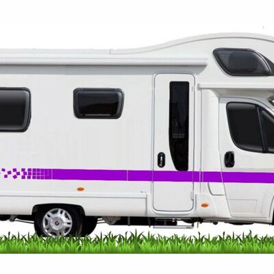 12 Metres Of Stripes For Motorhome Caravan Campervan Decal Graphics Stickers MH027 - Purple