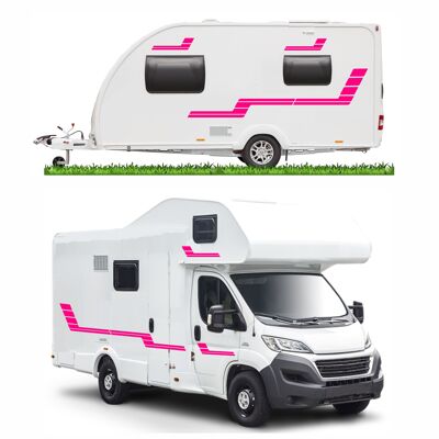 Motorhome Horsebox Caravan Campervan Decal Vinyl Graphics Stickers  3 Metres MH019 - Pink