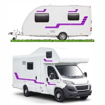 Motorhome Horsebox Caravan Campervan Decal Vinyl Graphics Stickers  3 Metres MH019 - Purple