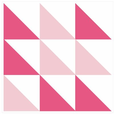 Mosaic Tile Stickers, Pink, Pack Of 16, All Sizes, Waterproof Azulejo Transfers For Kitchen / Bathroom Tiles P05 - 100mm x 100mm - 4 x 4 Inch - Pattern 3