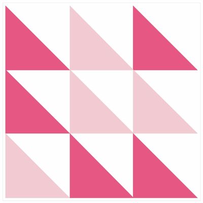 Mosaic Tile Stickers, Pink, Pack Of 16, All Sizes, Waterproof Azulejo Transfers For Kitchen / Bathroom Tiles P05 - 150mm x 150mm - 6 x 6 Inch - Pattern 3