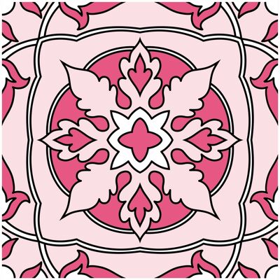 Mosaic Tile Stickers, Pink, Pack Of 24, All Sizes, Waterproof, Transfers For Kitchen / Bathroom Tiles P04 - 100mm x 100mm - 4 x 4 Inch - Pattern 4